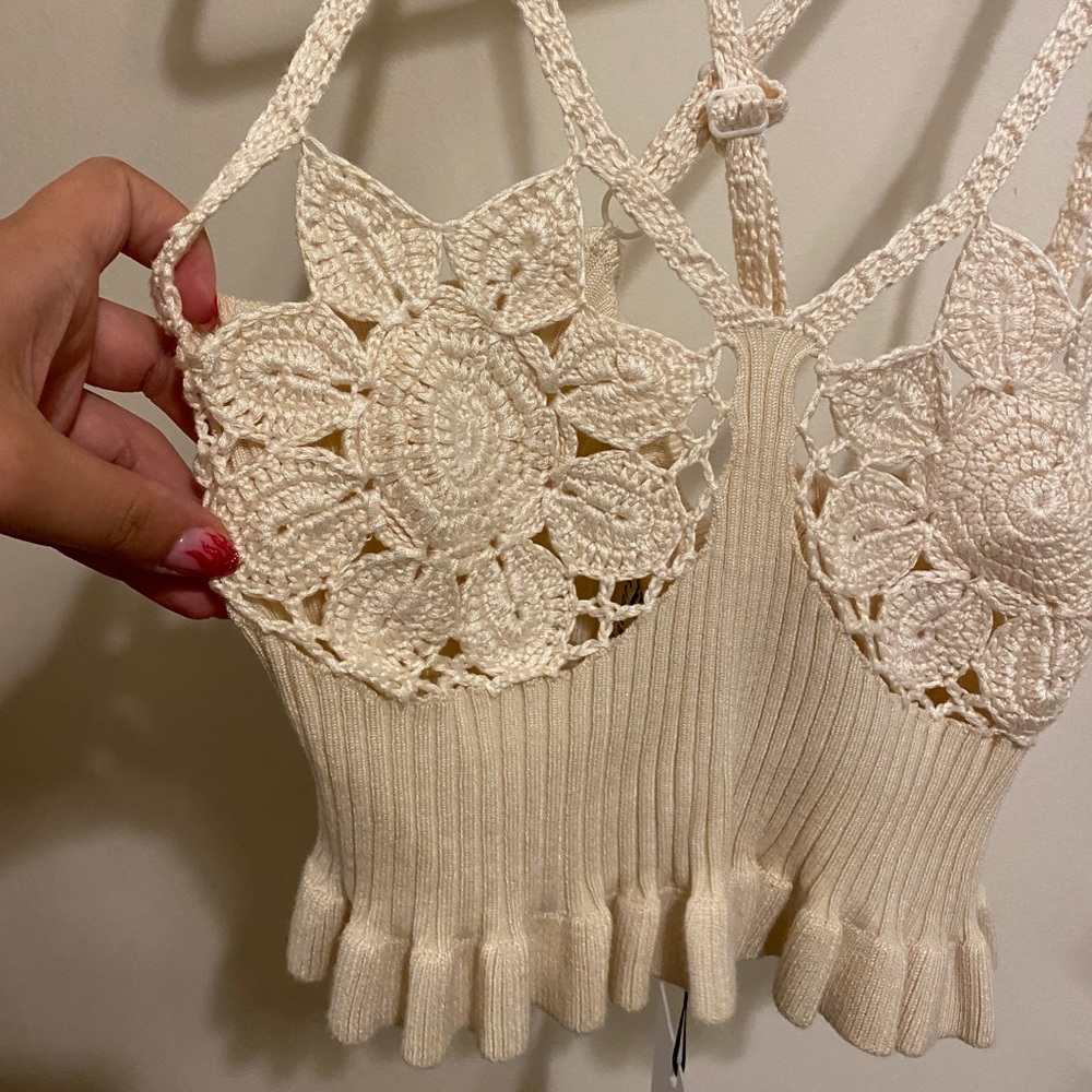 House of sunny crochet top